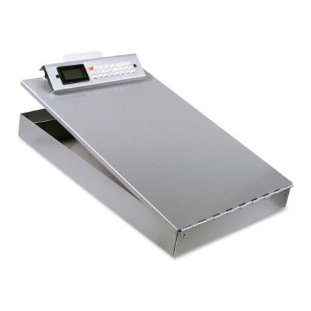 Saunders Mfg Saunders Redi-Rite Aluminum Storage Clipboard with Calculator, 8-1/2" x 12", Silver 11025
